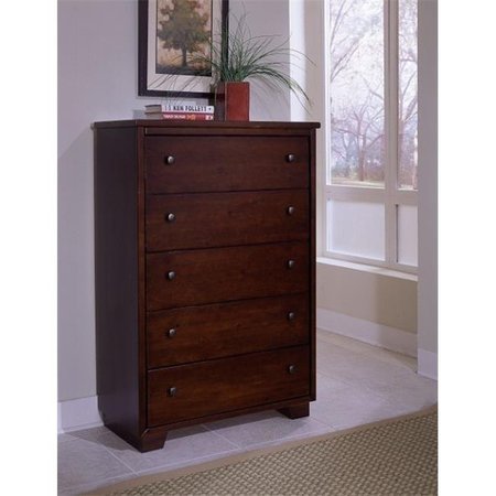 PROGRESSIVE FURNITURE Progressive Furniture 61662-14 Diego Casual Style Drawer Chest; Espresso Pine 61662-14